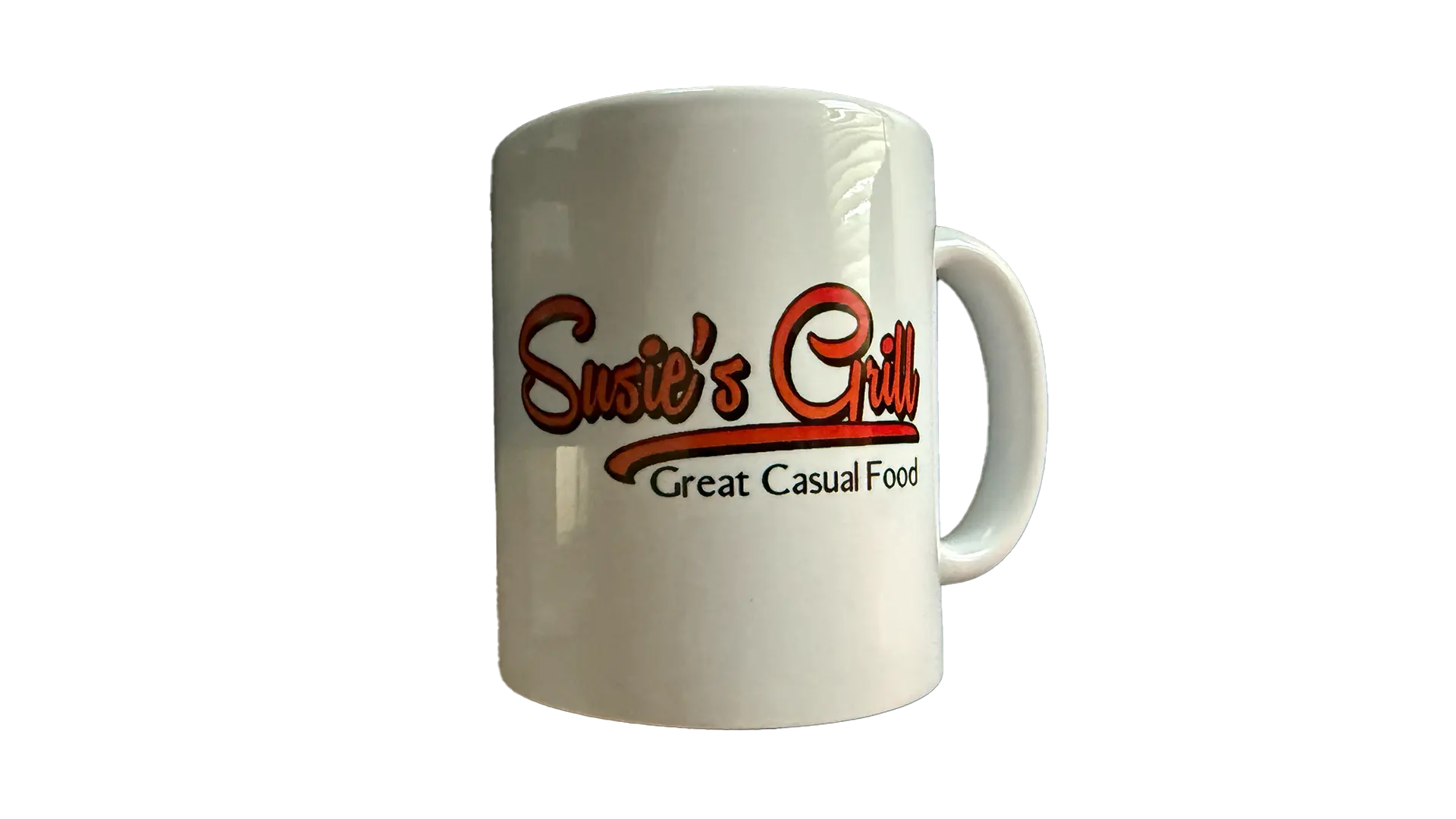 Susie's Grill branded coffee mug